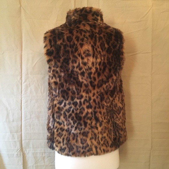 NWT J Crew Leopard Faux Fur Vest - Picture 8 of 8